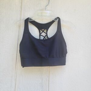 Victoria Sport size xs black racerback sports bra wireless strappy